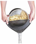 Strecurătoare de paste pentru oală Metaltex Clip On, 28 x 13 cm