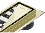 Mexen Flat M13 scurgere de linie 2în1 60 cm, auriu - 1510060-15