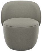 Fotoliu gri cu tapițerie din stofă bouclé KUON – Blomus