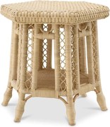 Masuta auxiliara din ratan natural design LUX Saba Hexagon