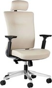 Scaun lemn masiv crem de birou ErgoStreamline Design Elegant și Minimalist