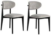 Set de scaune de sufragerie Lionte Grey and Black,2 buc.