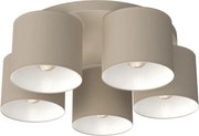 Plafonieră ARDEN 5xE27/15W/230V Ø 44 cm bej
