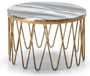 Masuta de cafea din metal si marmura design modern Coral diametru:66cm 69511/00 TN