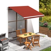 vidaXL Pânză de copertină, portocaliu și maro, 300 x 250 cm