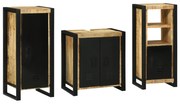 vidaXL Set de mobilier pentru baie 3 pcs Maro Lemn de mango solid