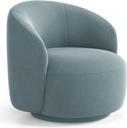 Fotoliu albastru deschis pivotant Letizia – Micadoni