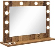 vidaXL Oglindă de toaletă Dreptunghiular Lemn vechi 60 x 45 x 18 cm