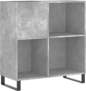 vidaXL Dulap pentru discuri gri beton 84,5x38x89 cm lemn compozit