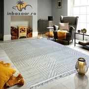 Covor 3D in relief geometric 692G diverse marimi Gri