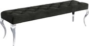 Bancheta eleganta Modern Barock, catifea neagra