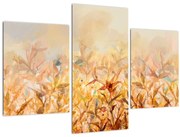 Tablou - Frunze în culori de toamnă, pictură în ulei (90x60 cm)