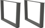 vidaXL Picioare pentru măsuță de cafea în formă de V, 2 buc., antracit, 70x(42-43,3) cm, oțel