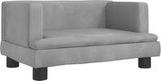 vidaXL Canapea pentru copii, gri, 60x40x30 cm, catifea