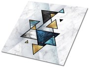 Plăci din PVC autoadezive Triunghiuri abstracte de marmură