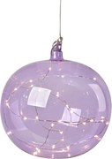 Decorațiune luminoasă de Crăciun mov suspendată ø 18 cm Lina – Markslöjd