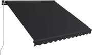 vidaXL Copertină retractabilă manual, antracit, 350 x 250 cm