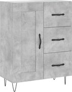 vidaXL Servantă, gri beton, 69,5x34x90 cm, lemn compozit