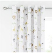 Draperii pentru copii albe 2 buc. 168x183 cm Roarsome Animals – Catherine Lansfield