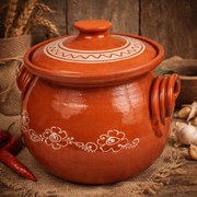 Oala din Lut Glazurata pentru Sarmale si Friptura