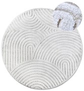 Covor alb rotund ø 160 cm Panglao New York White – Elle Decoration