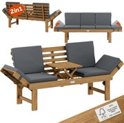 Deuba Bancă de grădină din lemn 200x45x50 cm - agat