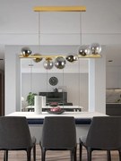 Lustra dining cu 7 globuri fumurii