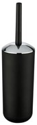 Perie WC WENKO BRASIL 10x37 cm negru/crom lucios - 21210100