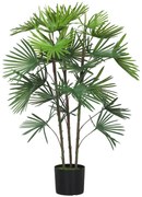 HOMCOM Plantă artificială de 90 cm din plastic verde cu ghiveci de Ø16.5x13.5 cm | Aosom Romania