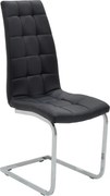 Scaun Bucatarie/Dining Frankos Piele Ecologica Negru