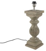 Lampă de masă rustică fără abajur lemn gri vintage - Hyssop