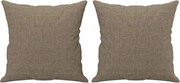 vidaXL Perne decorative, 2 buc., gri taupe, 40x40 cm, material textil