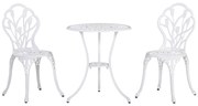 Outsunny Set de Gradina 3 Piese din Aluminiu cu 2 Scaune