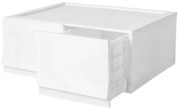 Cutie de depozitare modulară Wave twin Snow fărăroți 54,6 x 43,4 x 22 cm, Larg -  2 sertare