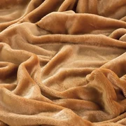 Cearceaf cu elastic din micropluș aluniu 180 x 200 cm
