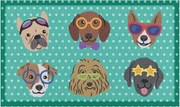 Covoraș de intrare 40x70 cm Dogs on Polka Dots – Artsy Doormats
