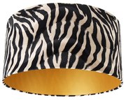 Abajur de velur zebra design 50/50/25 auriu interior