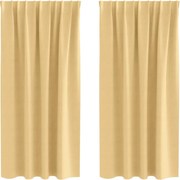 vidaXL Perdele Opaque cu Inel 2 pcs Bej 175 x 140 cm Poliester