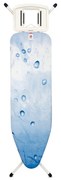Masa de calcat Brabantia B 1003343, 124x38 cm, 7 pozitii de reglare, Suport fier de calcat, Alb/Albastru