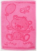 Prosop pentru copii BEBÉ ursulet de plus roz 30x50 cm