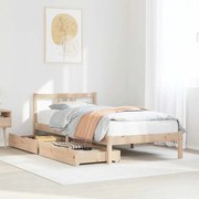 vidaXL Cadru pat fără saltea, 90x190 cm, lemn masiv de pin