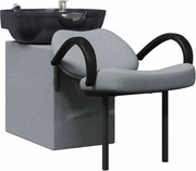 vidaXL Scaun pentru șampon Gri deschis și negru 136 x 60 x 92 cm