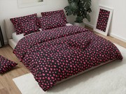 Lenjerie de pat microplus PINK HEARTS neagra Dimensiune lenjerie de pat: 70 x 90 cm | 140 x 200 cm