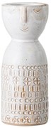 Vază din gresie ceramică Bloomingville Geometric, alb