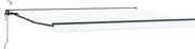 vidaXL Cort electric retractabil Alb 4 x 2 m Poliester cu acoperire PU