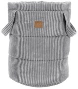 Coș de jucării pentru copii gri din material textil ø 39x50 cm – Meowbaby