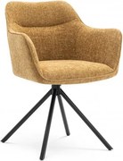 Set de 2 scaune pivotante Verona, galben mustar