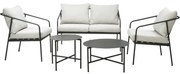 Set mobilier de grădină Dover, 5 buc, metal