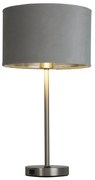Veioza/Lampa de masa design modern Finn, nickel, gri
