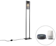 Lampă de podea modernă inteligentă neagră inclusiv Wifi ST64 - Balenco Wazo